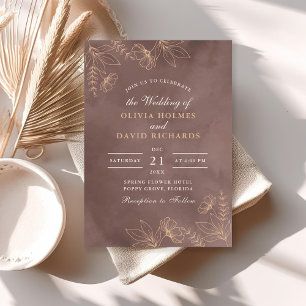 Invitación de Boda con Flor de Melocotón de Terrac