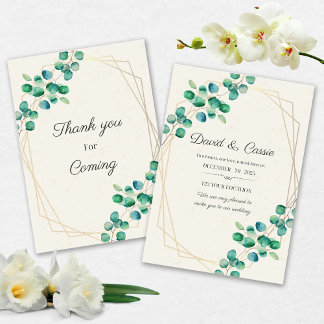 Invitación de Boda con Flor Elegante