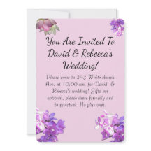 Invitación de boda con flor rosa y mariposa