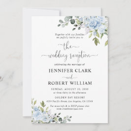 Invitación de Boda con Floral de Eucalipto Azul Po