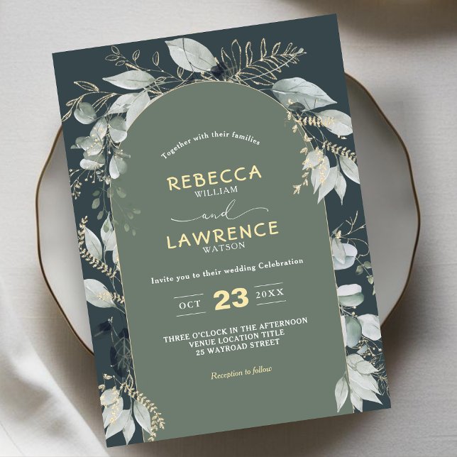 Invitación de boda con flores blancas de salvia mo (Subido por el creador)