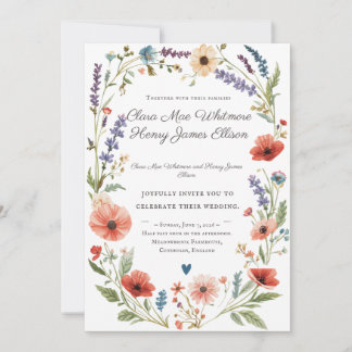 Invitación de Boda con Flores Silvestres | Botánic