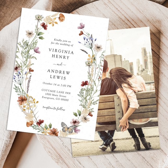 Invitación de boda con foto boho (Subido por el creador)