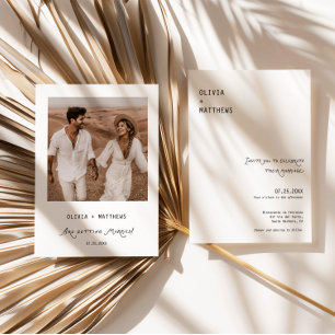 Invitación de Boda con Foto Caprichosa Moderna Min