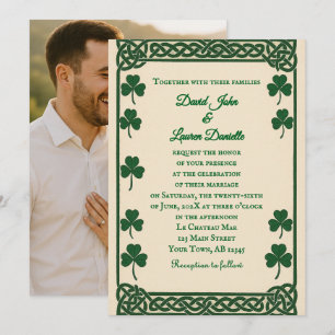 Invitación de boda con foto Celtic Kiss
