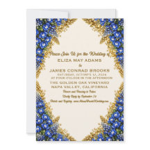 Invitación de Boda con Foto de Bluebonnet de Texas