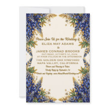 Invitación de Boda con Foto de Bluebonnet de Texas