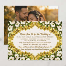Invitación de boda con foto de Dogwood de Virginia