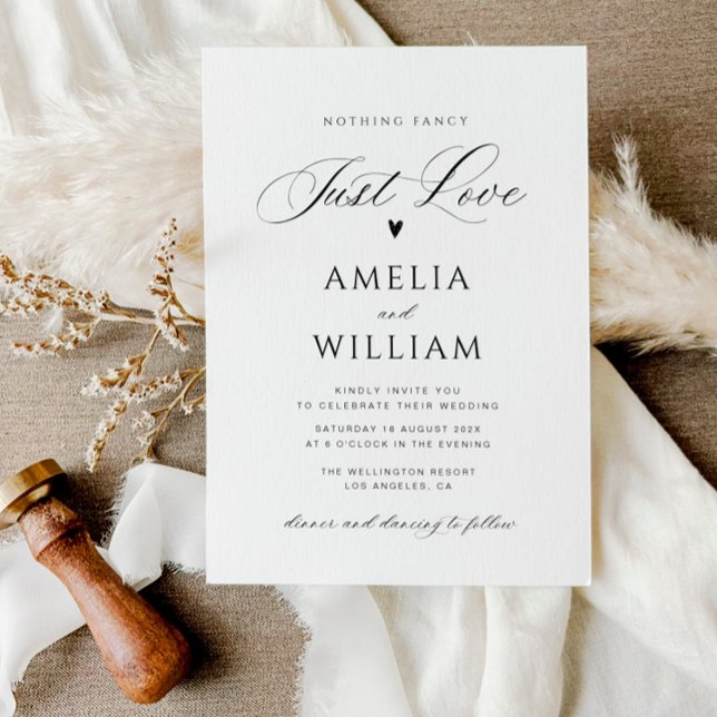 invitación de boda con foto de escritura negra (Subido por el creador)