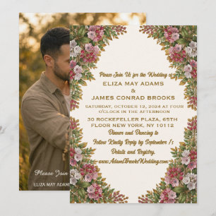 Invitación de boda con foto de Laurel de Montaña d