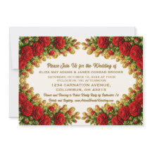 Invitación de boda con foto de Ohio Red Carnation