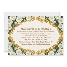 Invitación de boda con foto de rosa Cherokee de Ge