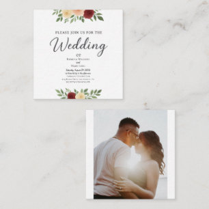 Invitación de Boda con Foto de Superposición Simpl