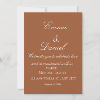 Invitación de boda con foto elegante moderna