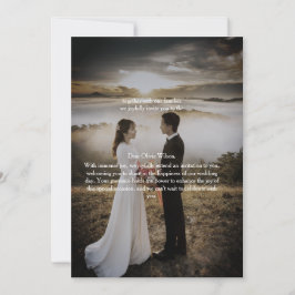 Invitación de boda con foto elegante personalizabl