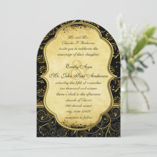 Invitación de boda con foto en dorso damasco remol
