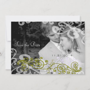Invitación de boda con foto en espiral