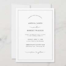 Invitación de Boda con Foto Minimalista Elegante