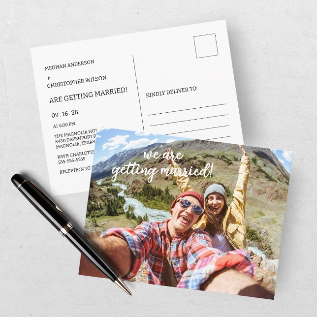 Invitación de Boda con Foto Moderna (Subido por el creador)