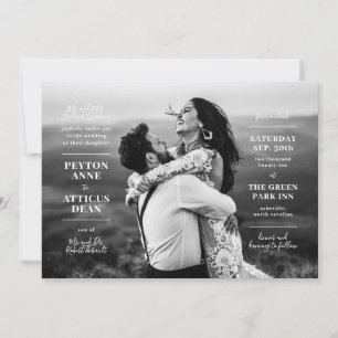 Invitación de boda con foto moderna Atmosphere