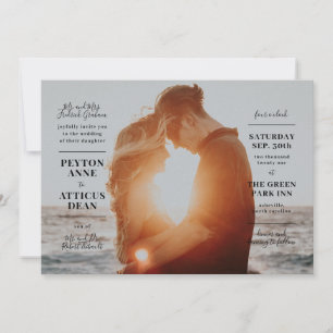 Invitación de boda con foto moderna Atmosphere