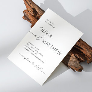 Invitación de Boda con Foto Moderna + Código QR   