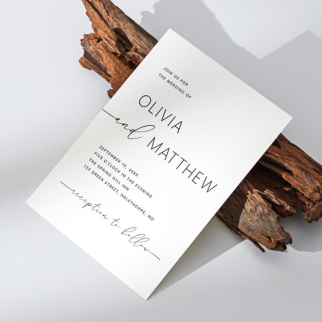 Invitación de Boda con Foto Moderna + Código QR |  (Subido por el creador)