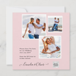 Invitación de boda con FOTO moderna CODIGO QR RSVP