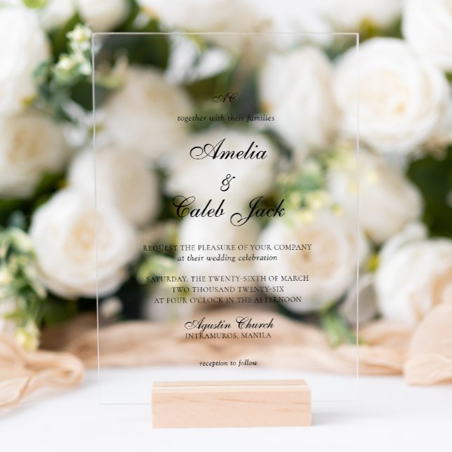 Invitación de boda con foto monograma moderna (Subido por el creador)