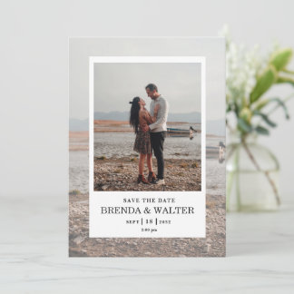 Invitación de boda con foto personalizada de marfi