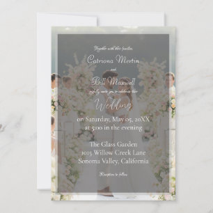 Invitación de boda con foto personalizada elegante