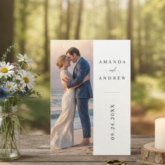 Invitación de boda con foto personalizada moderna