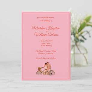 Invitación de boda con foto retro extravagante y k