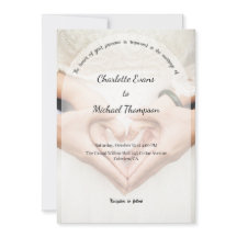 Invitación de boda con foto romántica