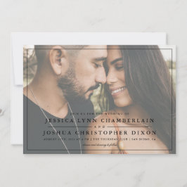 Invitación de boda con foto simple