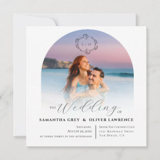 Invitación de boda con foto simple