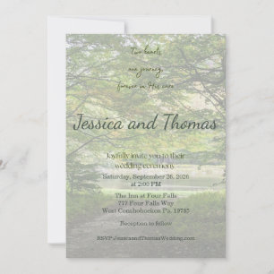 Invitación de boda con foto Two Hearts One Journey