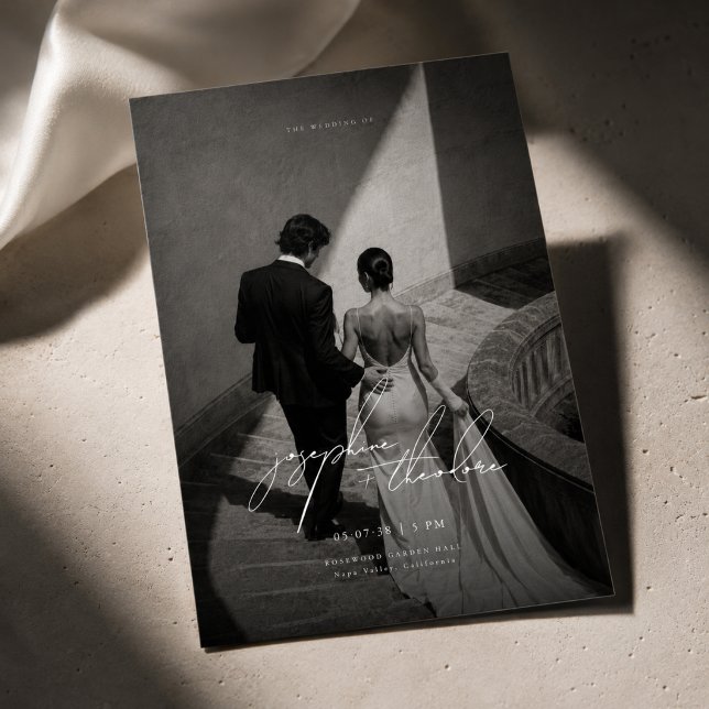 Invitación de Boda con Fotografía Completa en Blan (Subido por el creador)