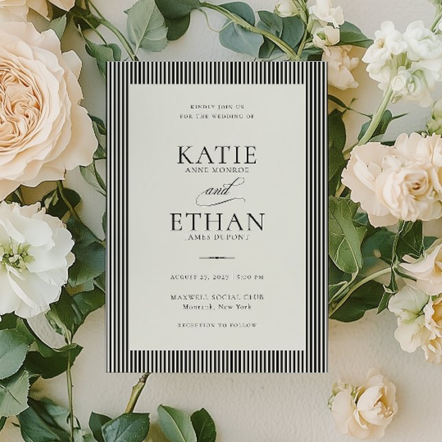 Invitación de boda con franjas señoriales (Subido por el creador)