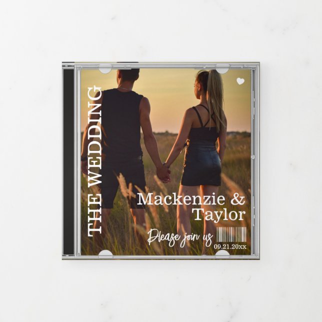 Invitación de Boda con Funda de CD (Foto de portada)