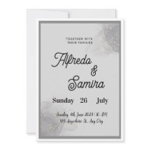 Invitación de boda con guión clásico