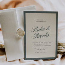 Invitación de boda con guión clásico | Abeto ahuma