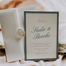 Invitación de boda con guión clásico | Abeto ahuma