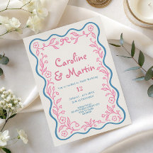 Invitación de boda con guión de jardín botánico fl