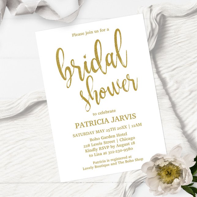 Invitación de boda con helado de purpurina dorada (Subido por el creador)