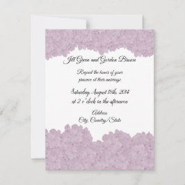 Invitación de boda con hortensias rosa rubor