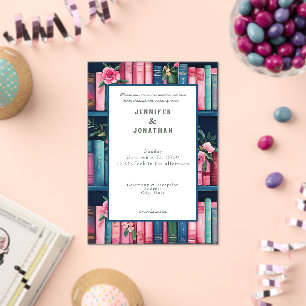 Invitación de boda con impresión de amantes de lib