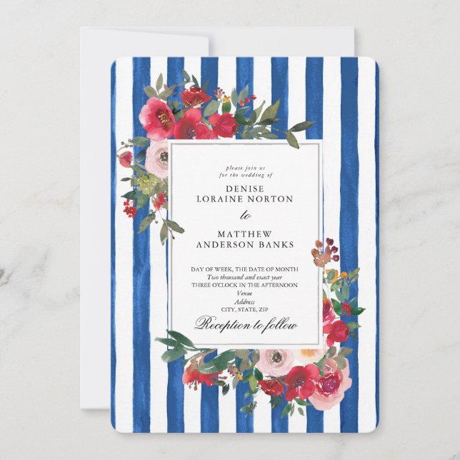 Invitación de boda con Iolita azul (Anverso)