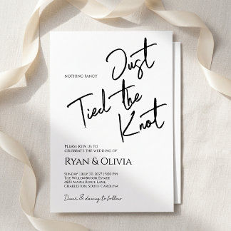 Invitación de boda con letra caprichosa sin nada l