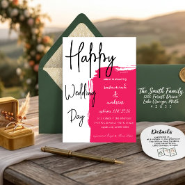 Invitación de boda con letra clásica elegante